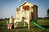 Stelzenhaus mit rutsche aus Holz - Spielhaus im Freien für Kinder - B175xL146xH212 cm/1,1m2...