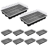 10 Stück Kunststoff Anzuchtschalen ohne Bodenlöcher, Garden Greenhouse Plant Tray, Setzling...