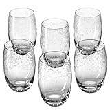 Leonardo Chateau Trink-Gläser 6er Set, Glas-Becher mit floralem Muster, spülmaschinenfeste...