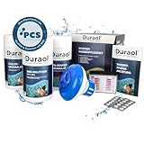 Duraol Wasserpflege Starter Set I Pool-Zubehör-Set für Anfänger I Pool Chlor Starterset für...