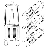 GMY 4 Stück G9 Halogenlampen 33W 230V, Halogen Ofenbirnen G9 Oven Lampe Glühbirnen für...