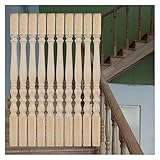 Geländer Außen/ Innen Treppengeländer Ersatz-Balusterspindel aus Holz für die Veranda-Reparatur,...