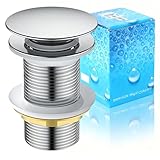 Universal Ablaufgarnitur für Waschbecken & Waschtisch Modernes Pop-Up Click Clack Ventil -...