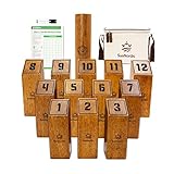 SunNordic Kubb Wikingerspiel, Skandinavisches Wurfspiel für Kinder & Erwachsene, 12 Premium...