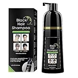 Instant Black Hair Shampoo, Natural Hair Dye Shampoo, 100% Grauabdeckung- Einfach & schnell,...