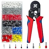 KELAV Crimpzange Aderendhülsen Set für 0,25-10 mm² mit 1800 Stück Aderendhülsen I...