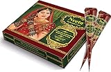 Neeta 12 Stück gebrauchsfertige Haarfärbekegel mit Henna-Paste, rotbraune Farbtuben, Farbe für...