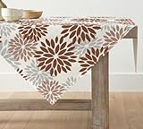 Artoid Mode Blumen Braun Dahlien Sommer Tischwäsche, Saisonnal Küche Tisch Dekoration Drinnen...