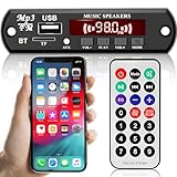Retoo Modul Bluetooth USB FM Radio, Decoder Board Audio Modul mit Fernbedienung, LCD Bildschirm, 7V...