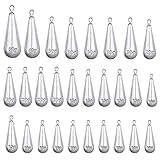 Roosea 28 Stück Tropfenform Angelgewichte Kit - Sinker Set für Das Angeln im Freien - Blei Drop...