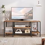 HOOBRO TV-Schrank, Fernsehtisch, TV-Lowboard, Medienkonsole für Wohnzimmer mit offenen Fächern,...