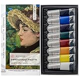 ZenART Ölfarben für Künstler - 8x große 50ml-Tuben – Impressionist Palette, umweltfreundliche,...