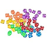 Sharplace 60 Stück Acryl Polyedrische Würfel Set, D10 Würfel Dice Spielwürfel für DND/RPG/MTG...