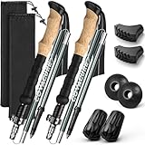 COVACURE Wanderstöcke Walking Stöcke Nordic Walking Stöcke - 110-130 cm Faltbar, Verstellbar,...