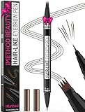 iMethod Microblading Augenbrauenstift - Eyebrow Pencil 2-in-1 Dual-Ended Augenbrauenstift mit...