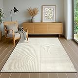 the carpet Everest - moderner Kurzflor Teppich Wohnzimmer Schlafzimmer mit Hoch-Tief-Effekt, 3D...