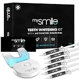 mysmile Teeth Whitening Kit mit Aktivkohle - Professonelle Zahnaufhellung Set - Natürlich Zähne...