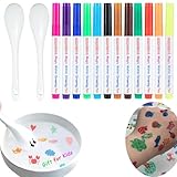 12 Stück Magische Wassermalerei Stifte für Schwimmende Zeichnungen mit 2 Löffel, Kiddies Create...