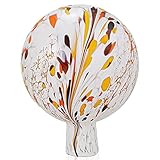 Jingle Bells Lauscha Gartenkugel Glas weiß/bunt geflammt