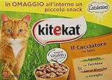 Kitekat The Hunter - Wet cat Food - 4 multipacks of 12 Bags x 100 g
