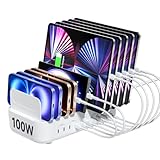 SooPii Handy USB Ladestation Mehrfach,100W PD USB C LadeStation 10 Port,lpad Ladestation Mehrere...