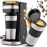 Clatronic Kaffeemaschine mit 400ml Kaffee To Go Becher | passend für alle gängigen Getränkehalter...