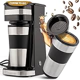 Clatronic Kaffeemaschine mit Kaffee To Go Becher 400ml | passend für alle gängigen Getränkehalter...