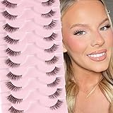 Glowing Win Halbe Wimpern 10 Paar Künstliche Natürlich Falsche Cat Eye Lashes Transparent Band...