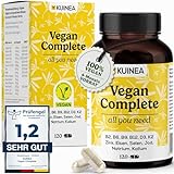 Vegan Complex - ALL YOU NEED Multivitamin für Veganer - Vitamin B12+D3+K2+B2+B9+B6 + Zink + Eisen +...