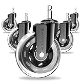 COSYLAND Rollen für Bürostühle 5pcs -11mm x 22 mm Bürostuhl Rollen - Gummirollen für Bürostuhl...