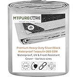 MYPURECORE Premium-robuste Abdeckplane, 260 g/m², wasserdicht, UV- und frostbeständig, vielseitig...