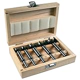 Makita D-47363 Forstnerbohrer-Set 5-teilig in Holzkassette, Ø 15, 20, 25, 30, 35 mm, für Weich-...