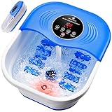 Fußsprudelbad mit Massage, Präzise Heizfunktion & Timer – Faltbare fußbad mit Sprudel und...