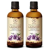Lavendelöl 2x100ml - Bulgarien - 100% Rein & Natürliches Ätherisches Lavendel Öl für Guten...