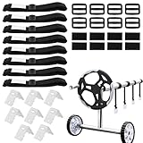 8er Pool Aufroller Aufrollvorrichtung, Pool Aufroller Für Solarfolie, Befestigungsbänder Und...