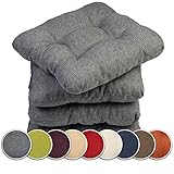 sunnypillow 4er Set Stuhlkissen 45x45 cm Bequeme 8cm Polsterauflage Auflage für Stühle/Bänke in...