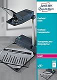 AVERY Zweckform 3552 Overhead-Folien für S/W Laserdrucker und -Kopierer (100 Transparentfolien, A4,...