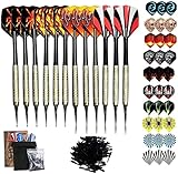 Dartpfeile mit Kunststoffspitze, 12 Stück Soft Dartpfeile Set für Elektronische Dartscheibe,...