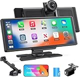 Avylet 9,26' Wireless CarPlay Display für Apple CarPlay & Android Auto, 4K Dashcam mit 1080P IP67...