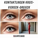 Eyecatcher Korean Game Viereck Dreieck Kreis Kontaktlinsen. Motivlinsen schwarze weiche...