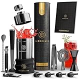 BarDeluxe® Cocktail Set 12-teilig, Barkeeper Set, Cocktail Mixer Set | 750ml Cocktailshaker...
