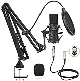 TONOR XLR Nierencharakteristik Kondensator Mikrofon Kit Professional Nieren Studio mit T20...