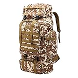 Extra großer Rucksack 80L Outdoor Bergsteigen Rucksack Camouflage Rucksäcke - Wandern Daypacks...