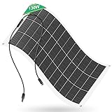 ECO-WORTHY 130W 12V Solarpanel Flexibel Monokristallines Solarpanel, Solarmodul mit Ladekabel für...