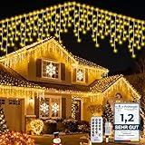 WOWDSGN [275 LED] Eisregen Lichterkette Außen/Innen, 9M Weihnachtsbeleuchtung mit Timer | 8 Modi |...