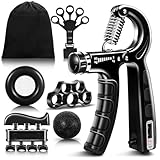 flintronic Handtrainer Trainingsset 6-teilig, Unterarmtrainer mit Integrierter Zählfunktion,...