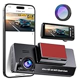 Dashcam Auto Vorne 4K,Dash Cam mit CPL Filter,AutoKamera mit 64G SD Karte,5GHz WiFi Dashcam,3.69'...