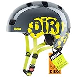 Uvex Kinder Fahrradhelm Kid 3,Grau (Dirtbike Gray-Lime),55-58 cm