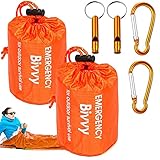 HBSTK 2 Pack Biwaksack Notfall Überleben Schlafsack Notfalldecke Überlebensausrüstung Erste Hilfe...