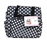 Over-Coverlock Tasche (blau/weiß gepunktet)